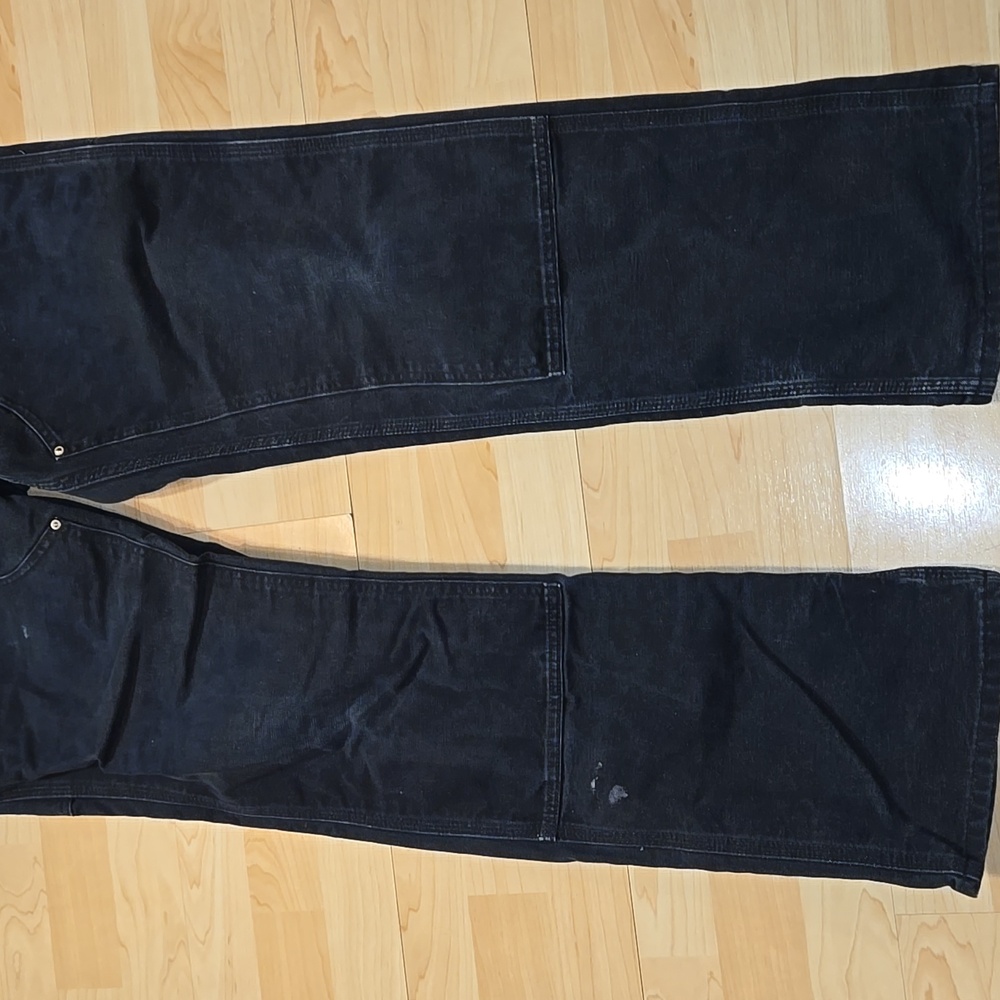 Vtg Carhartt Helmets to Hardhats Double Knee Black Work Pants B01-BLK 36x36 - Picture 7 of 16